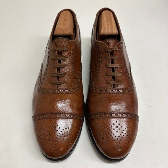 EXCELLENT Crockett & Jones x Polo Ralph Lauren Scotch Grain Cap Toe Bal 10